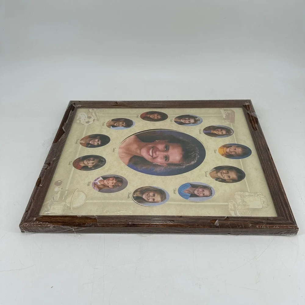 Vintage Style 11x14 School Years Picture Frame Wood Grain Multi Photo Display